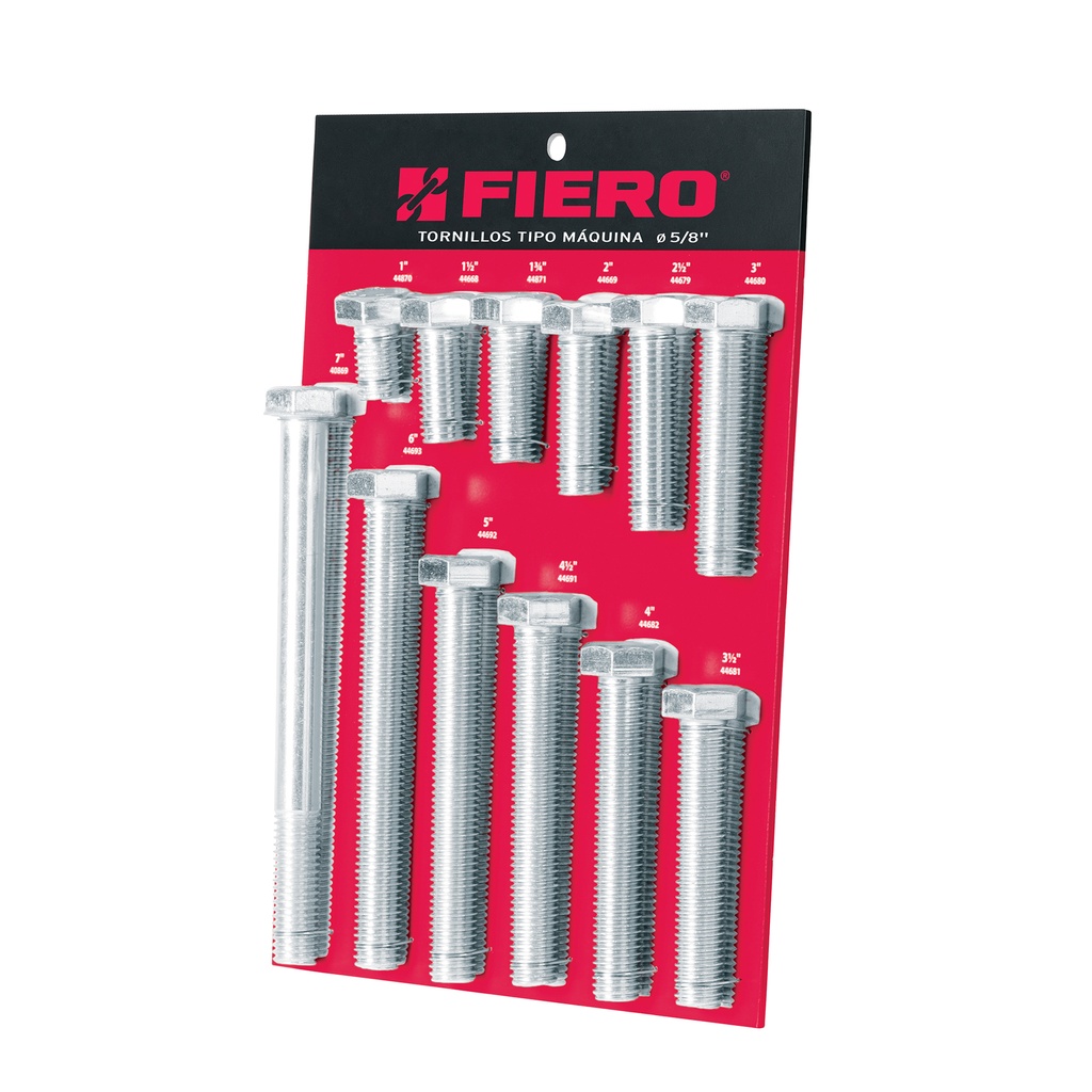 Exhibidor Fiero con tornillos tipo máquina, 5/8' - Pag 625