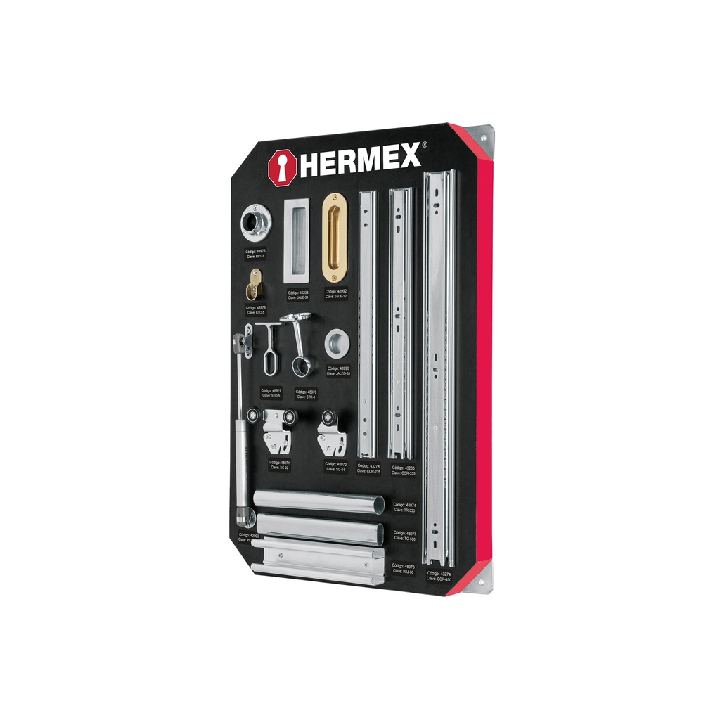 [T57189] Exhibidor Hermex de accesorios para closet