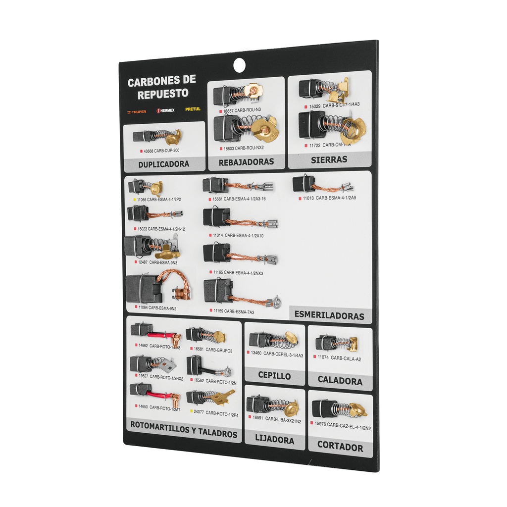 Exhibidor Truper de carbones de repuesto - Pag 625