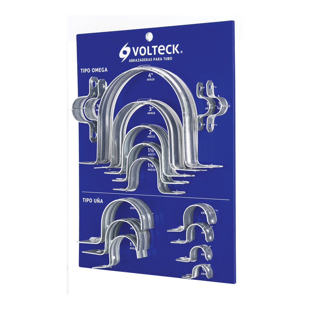 [T55885] Exhibidor Volteck de abrazaderas para tubo