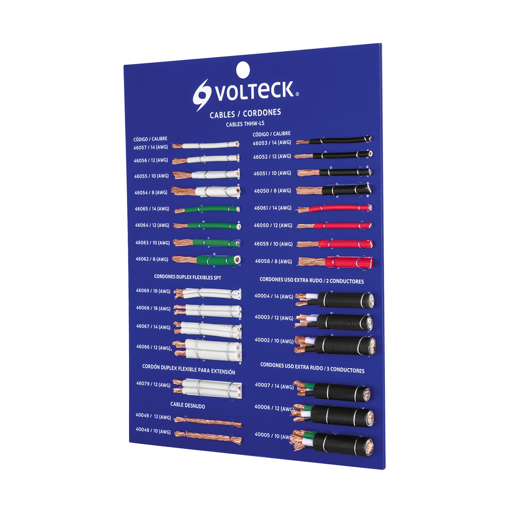 Exhibidor Volteck de cables y cordones
