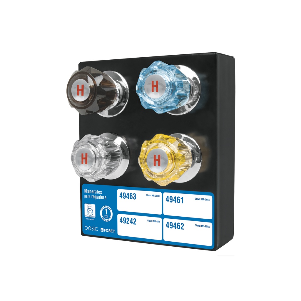 Exhibidor con manerales para regadera, Foset - Pag 622