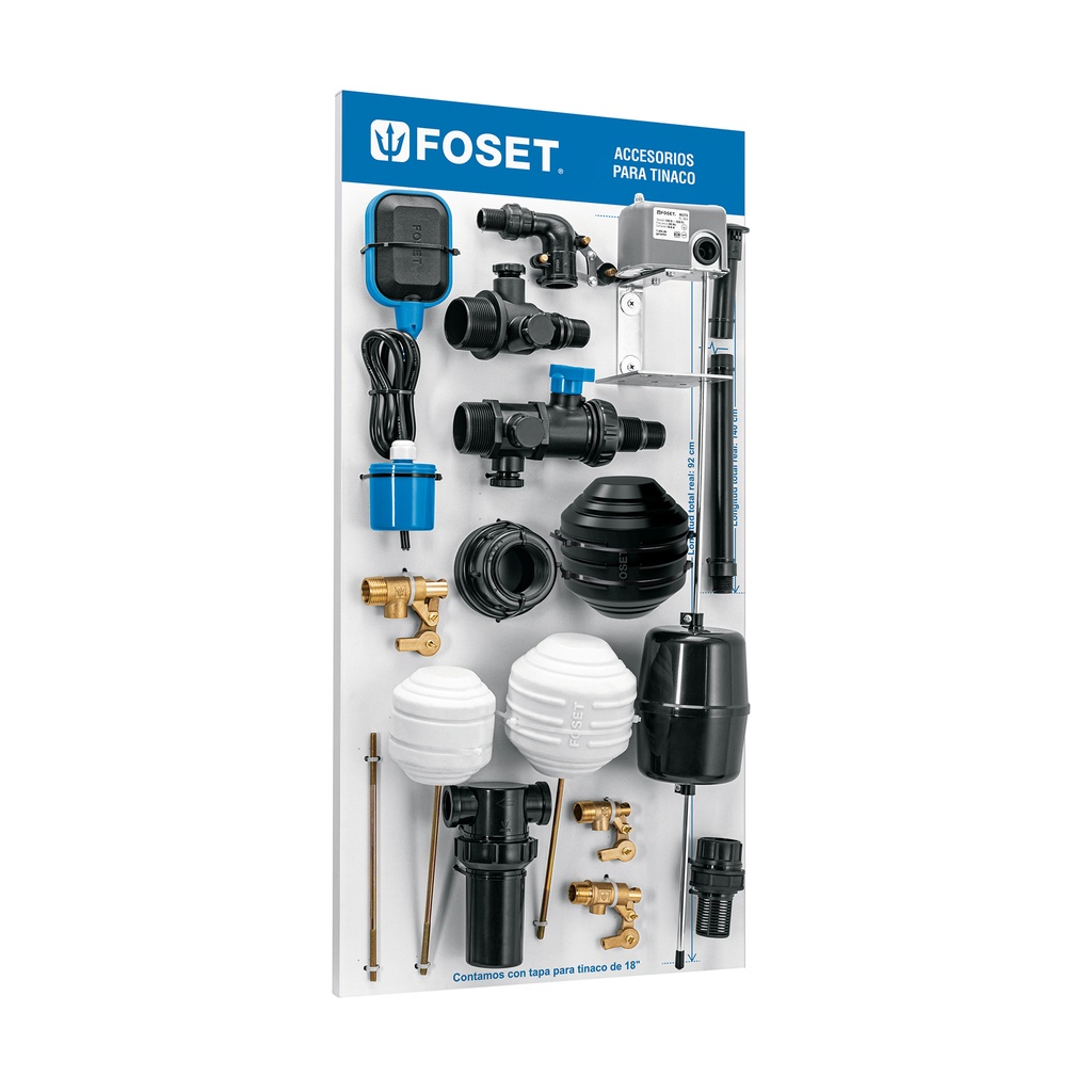 Exhibidor de accesorios para tinaco, Foset - Pag 619