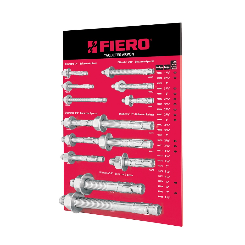 Exhibidor de taquetes arpón, Fiero - Pag 625