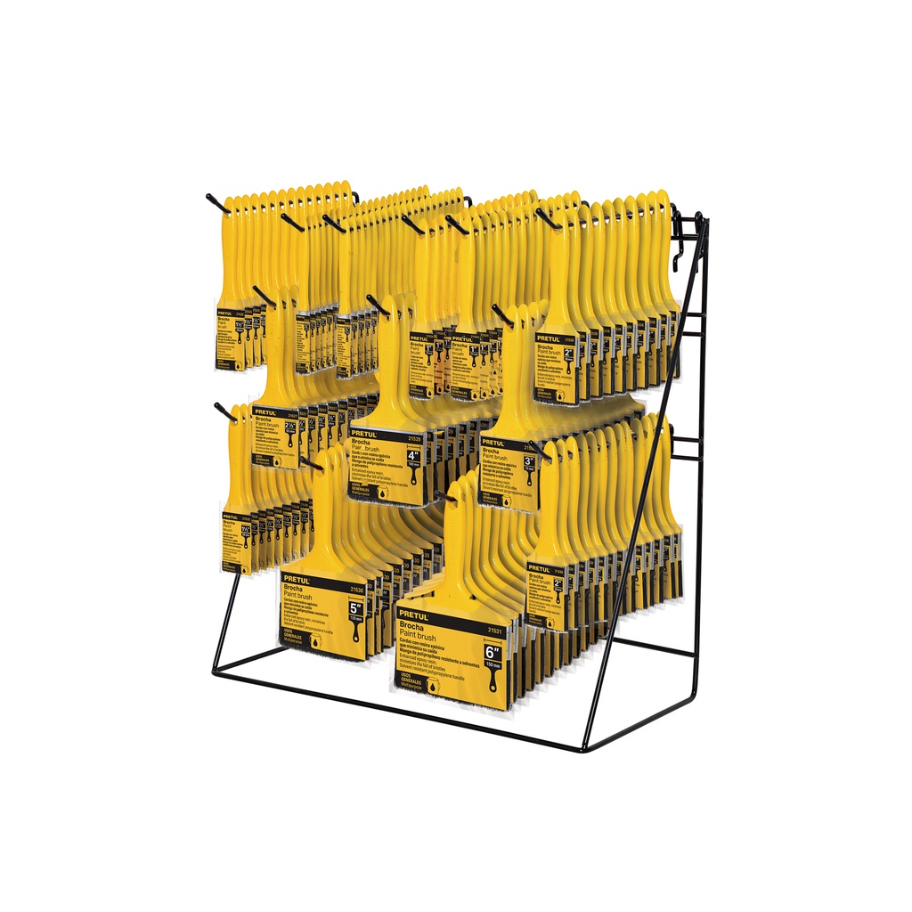 [T50195] Exhibidor despachador con 156 brochas mango plástico Pretul