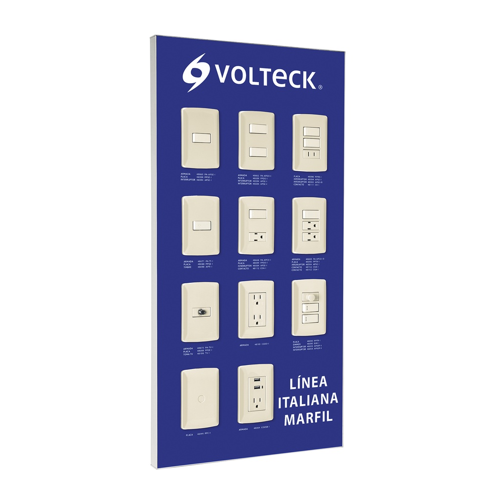 Exhibidor línea italiana, Volteck