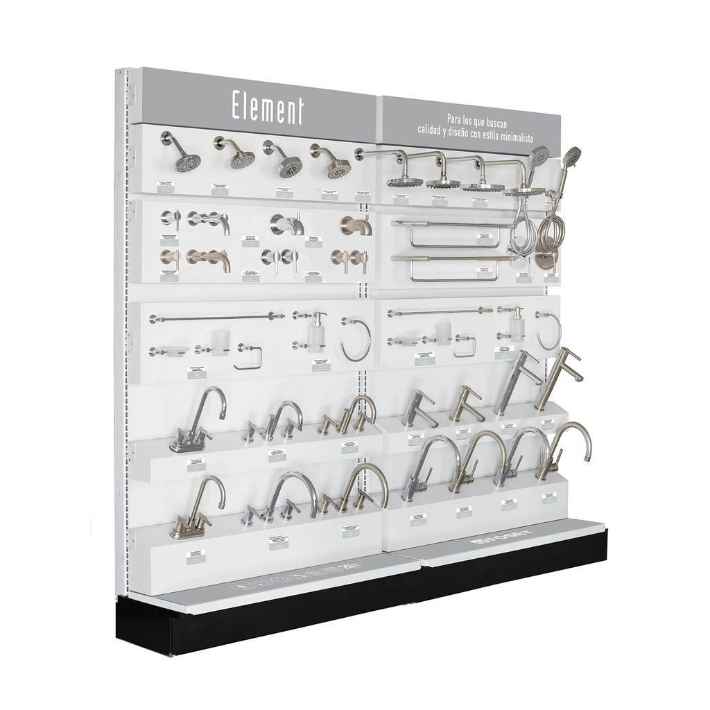 Exhibidor tipo góndola, Foset Element