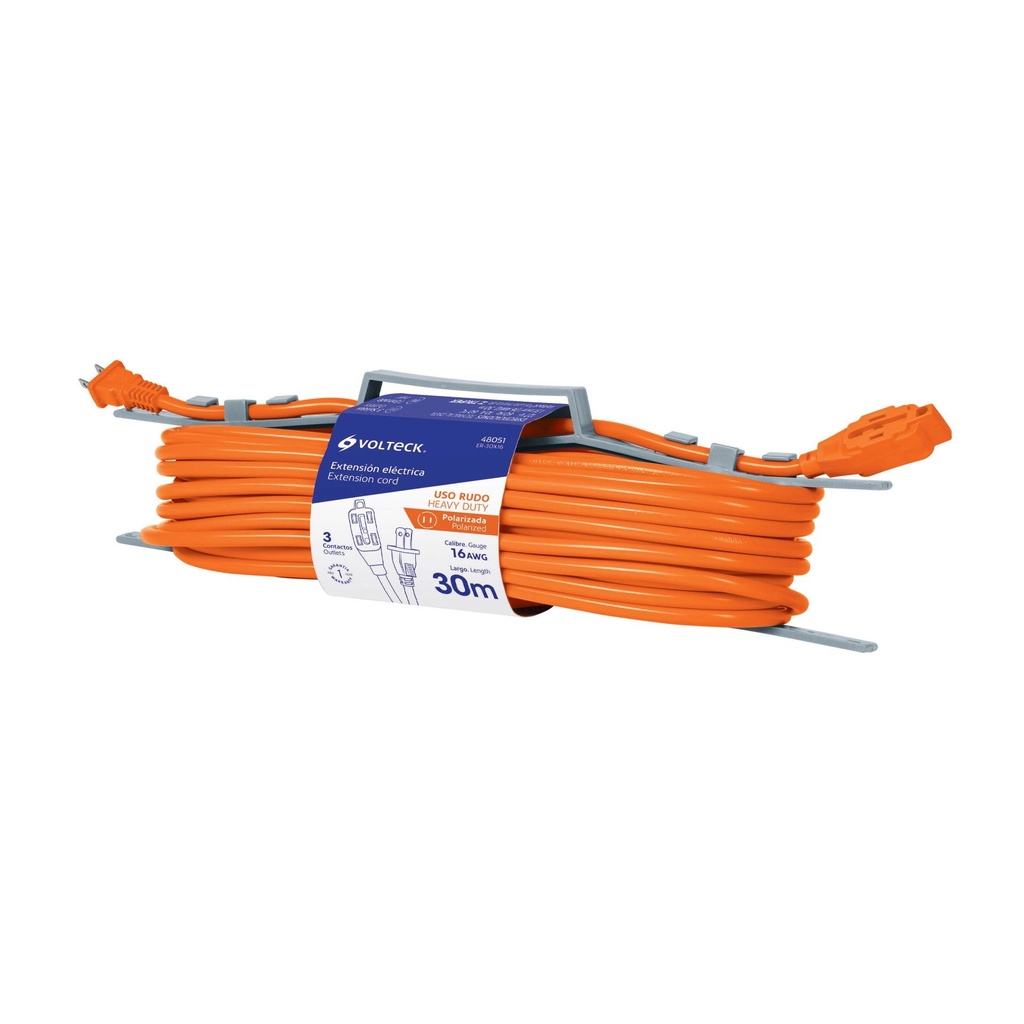 Extensión eléctrica de uso rudo 10 m 2x16 AWG, Volteck - Pag 553