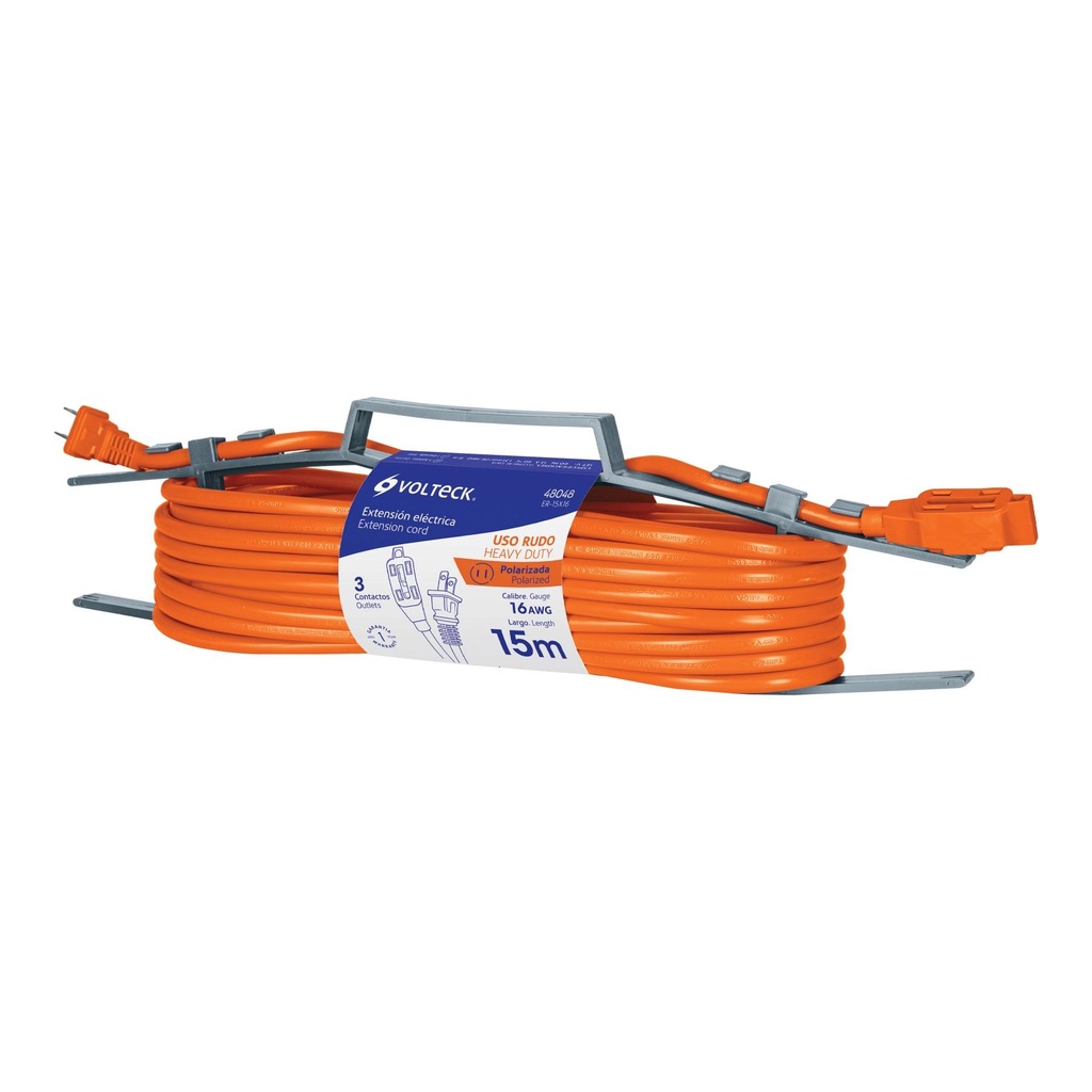 Extensión eléctrica de uso rudo 15 m 2x16 AWG, Volteck - Pag 553