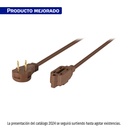 Extensión eléctrica doméstica 2 m café con clavija plana