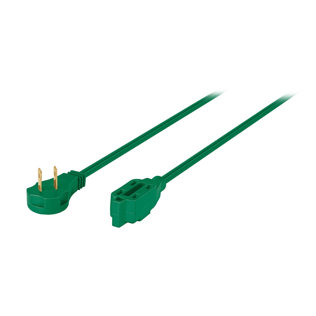 Extensión eléctrica doméstica 3 m verde con clavija plana - Pag 554