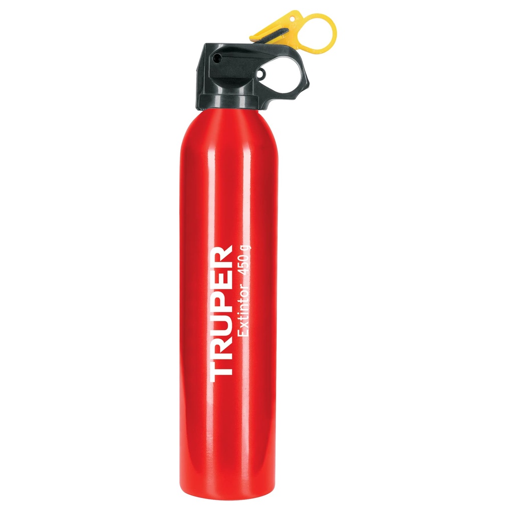 Extintor portátil desechable 450 g, polvo tipo ABC, Truper