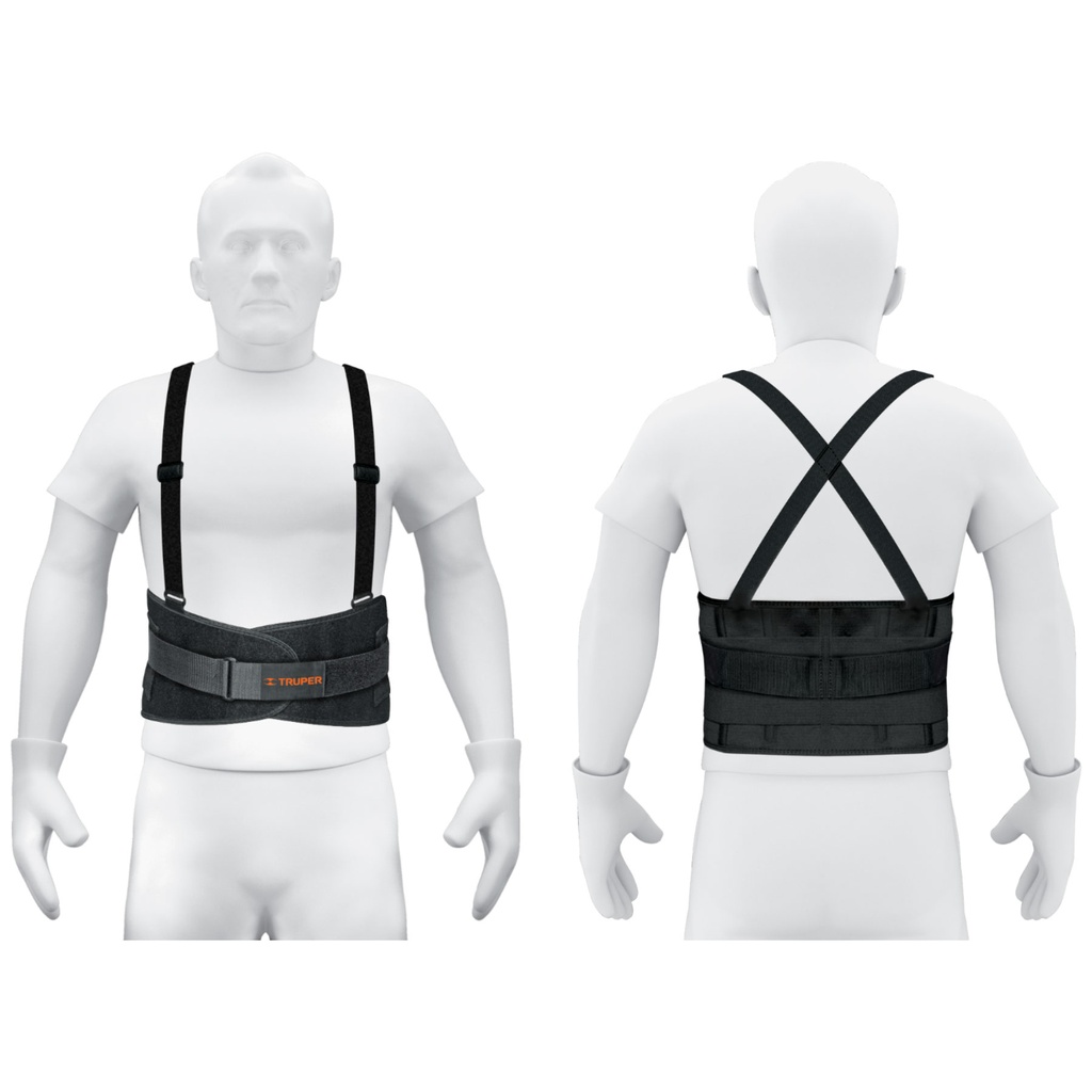 [T14216] Faja lumbar con tercer cinturón, talla M, Truper