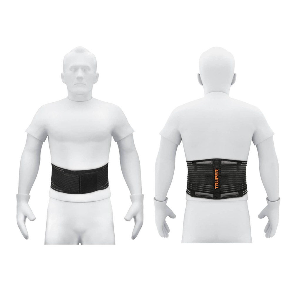 Faja lumbar tipo cinturón de malla transpirable, M, Truper - Pag 351