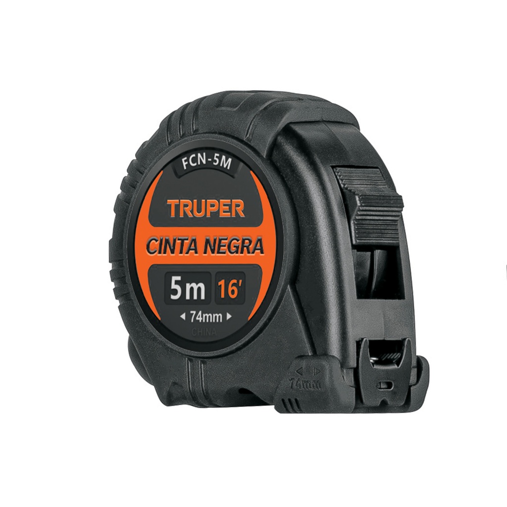 Flexómetro Cinta Negra, 5 m, cinta 19 mm, Truper