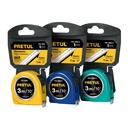 Flexómetro amarillo 3 m cinta 13 mm, en tarjeta, Pretul - Pag 208