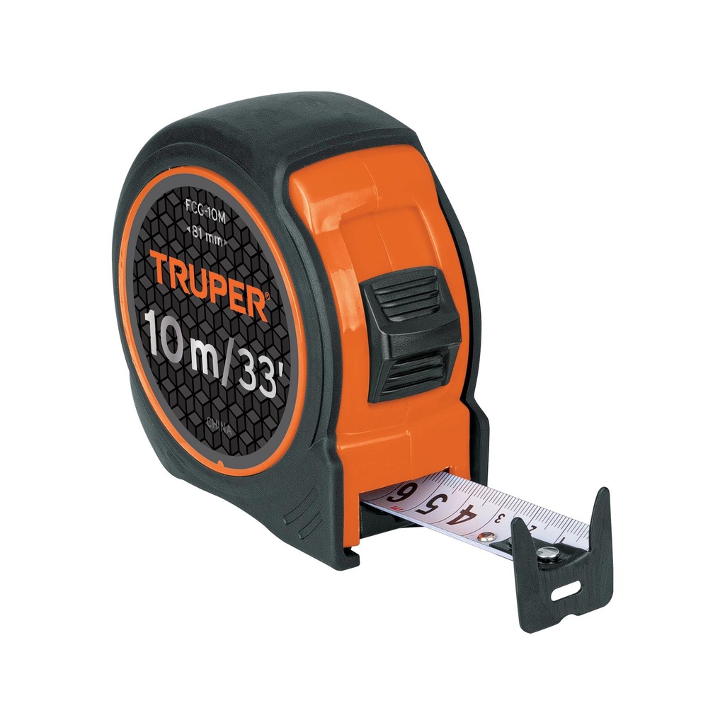 Flexómetro compacto 10 m con grip, cinta 25 mm, Truper - Pag 162