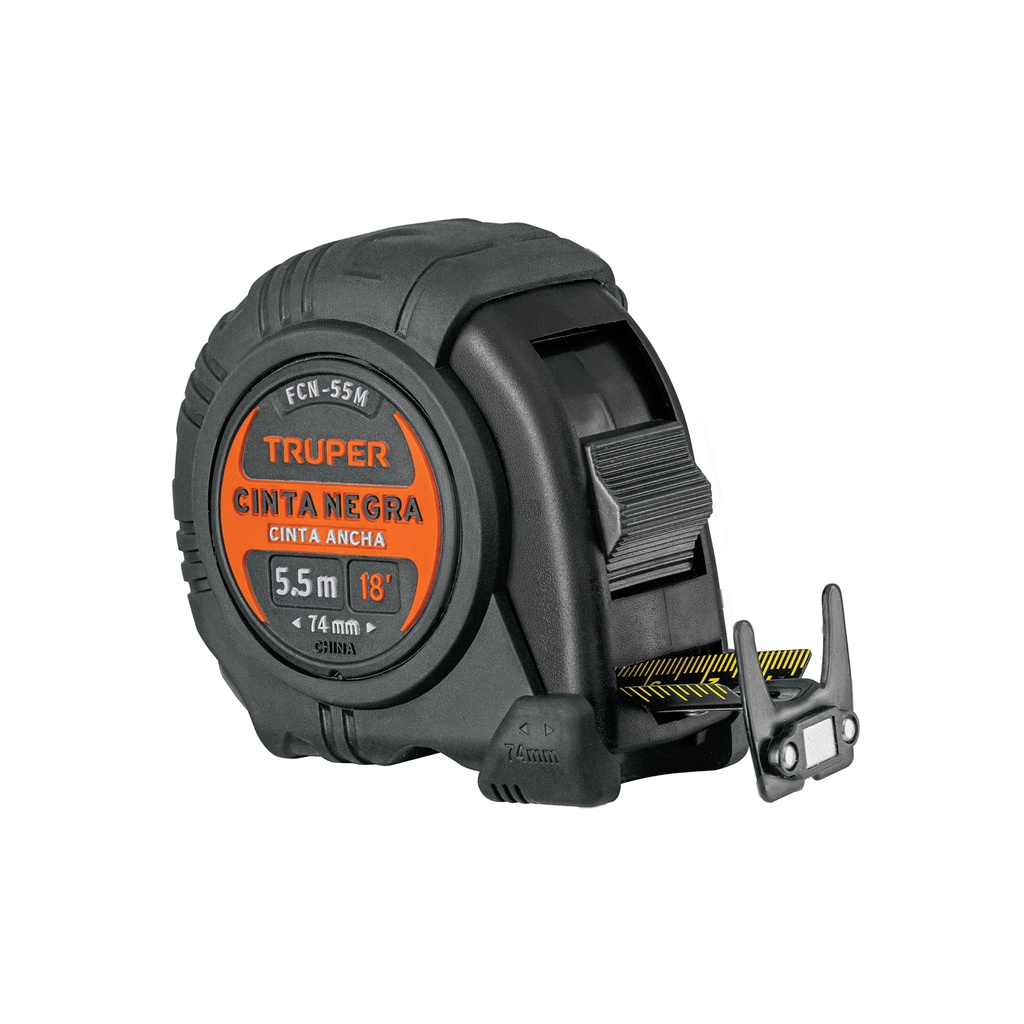[T11745] Flexómetro contra impactos Cinta Negra x-ancha 27 mm 5.5 m