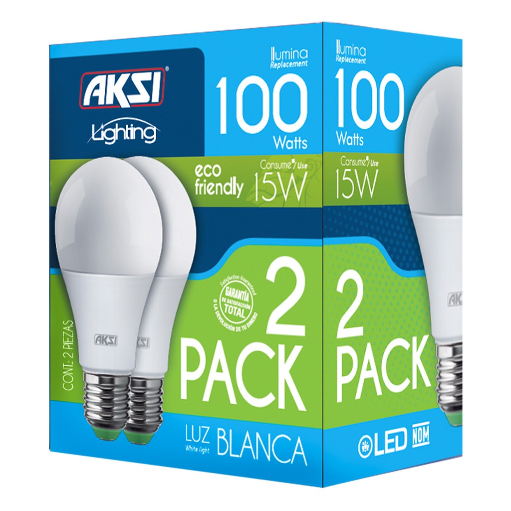 Foco LED 2PACK 15W ECO luz blanca, caja color