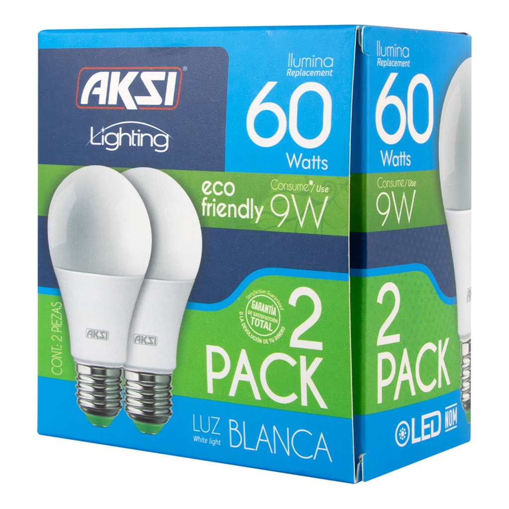 Foco LED 2PACK 9W ECO luz blanca, caja color