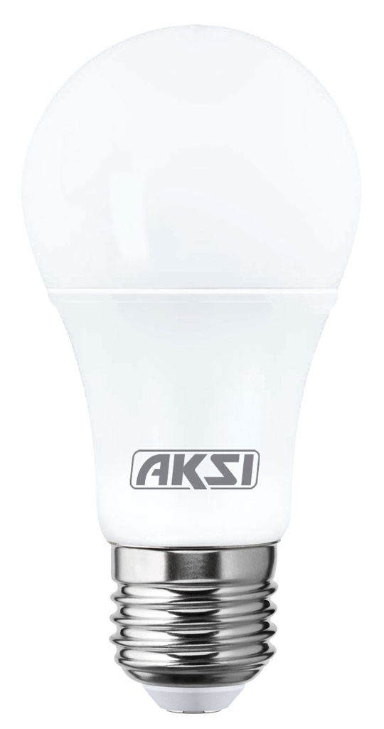 Foco LED Dimeable A19 9W luz calida, caja color