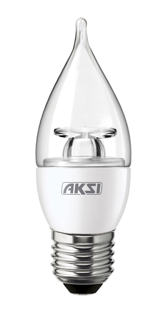 Foco LED FLAMA 4W luz blanca E27, caja color