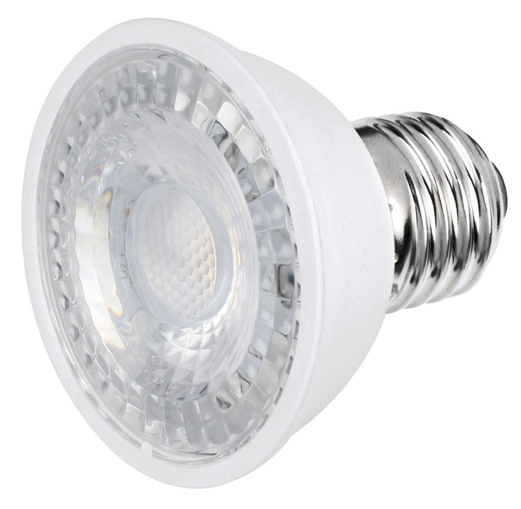 Foco LED MR16 7W luz calida - 127V/E27, caja color