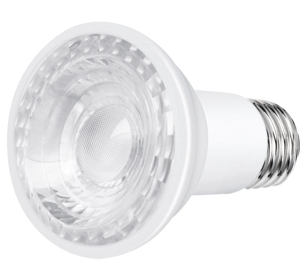Foco LED PAR 20 6W luz calida, caja color