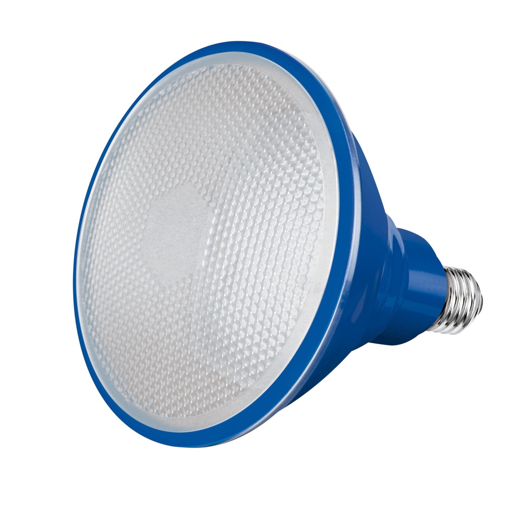 Foco LED PAR 38 12W Azul IP65, caja color