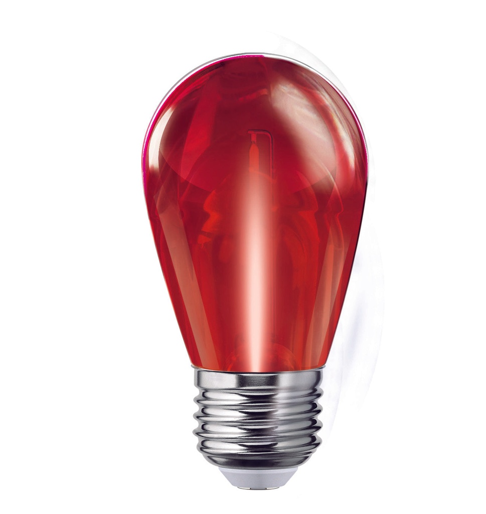 Foco Led Color S14 1W, Rojo