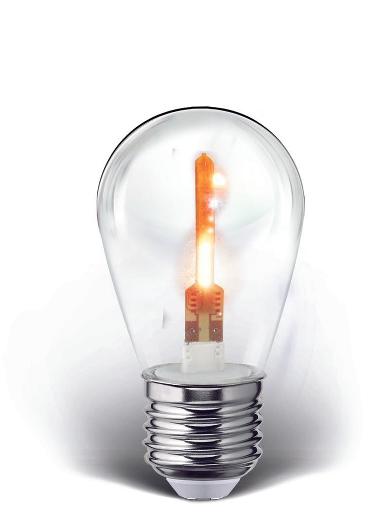 Foco Led Flash Filament Color S14 1W, Amarillo