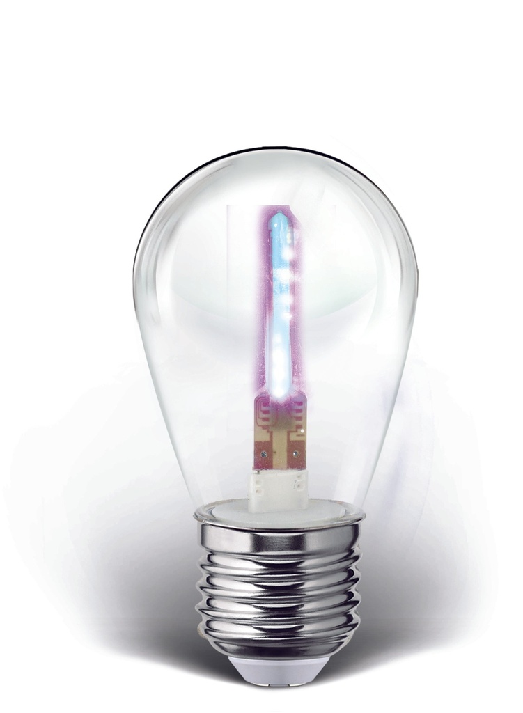 Foco Led Flash Filament Color S14 1W, Lila