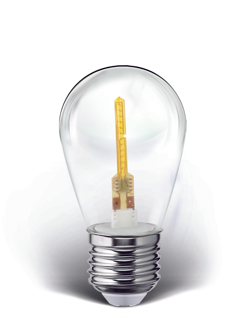 Foco Led Flash Filament Color S14 1W, Naranja