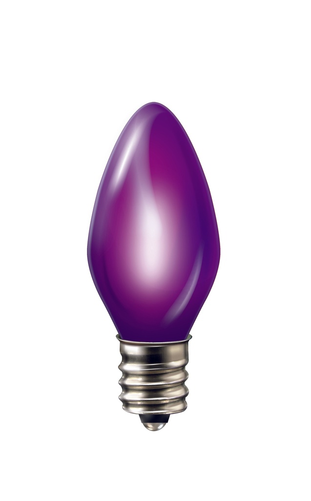 Foco Led Vela Color Sólido, Lila, 0.5W, 2PACK