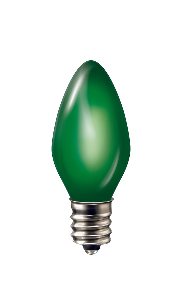 Foco Led Vela Color Sólido, Verde, 0.5W, 2PACK
