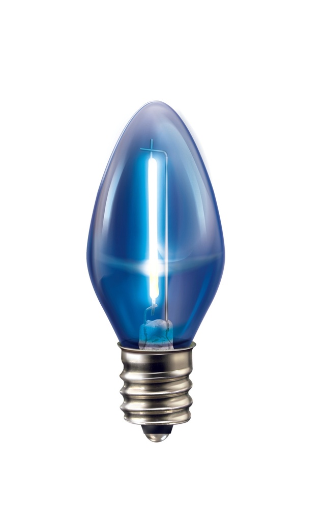 Foco Led Vela Color, Traslúcido, Azul, 0.5W, 2PACK