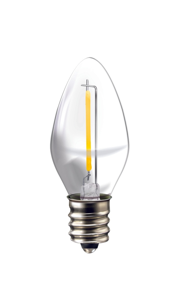 Foco Led Vela Color, Traslúcido, Blanco, 0.5W, 2700K, 2PACK
