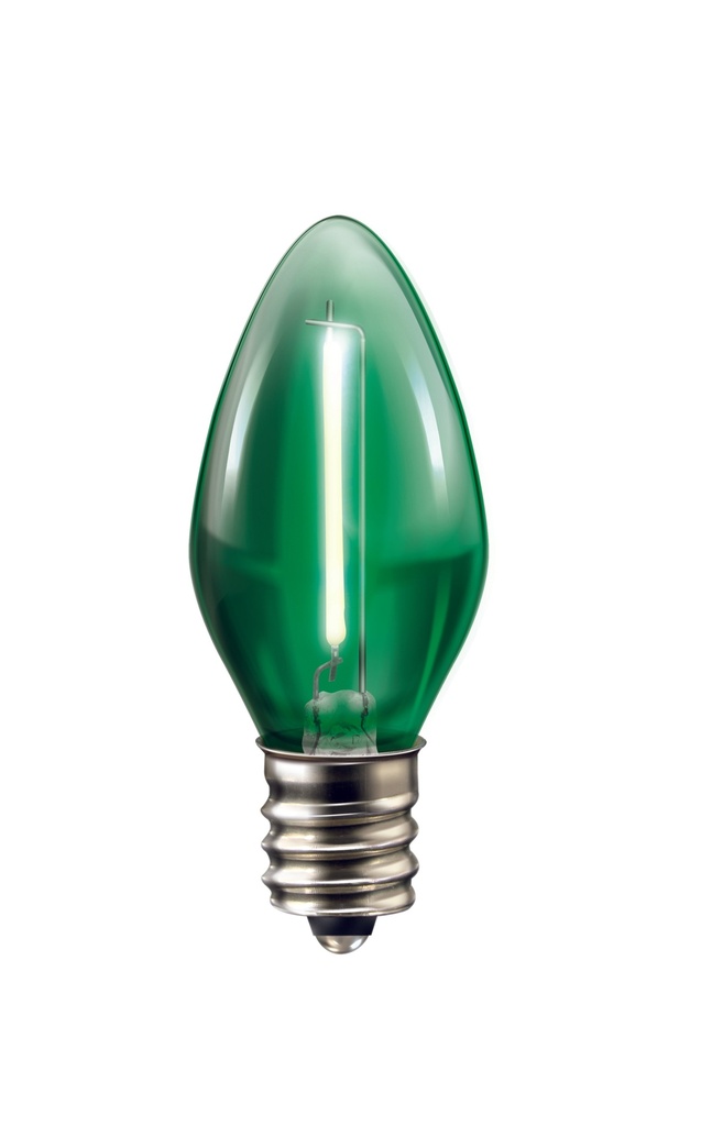 Foco Led Vela Color, Traslúcido, Verde, 0.5W, 2PACK