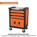 Gabinete metálico móvil, 4 cajones, capacidad 90 kg, Truper