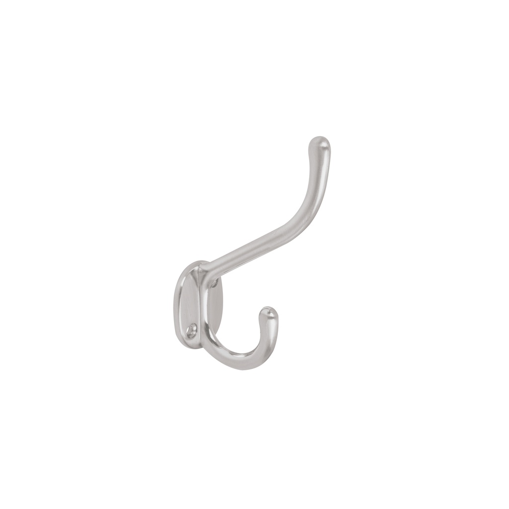 Gancho doble largo y corto tipo perchero, cromo mate, Hermex - Pag 595