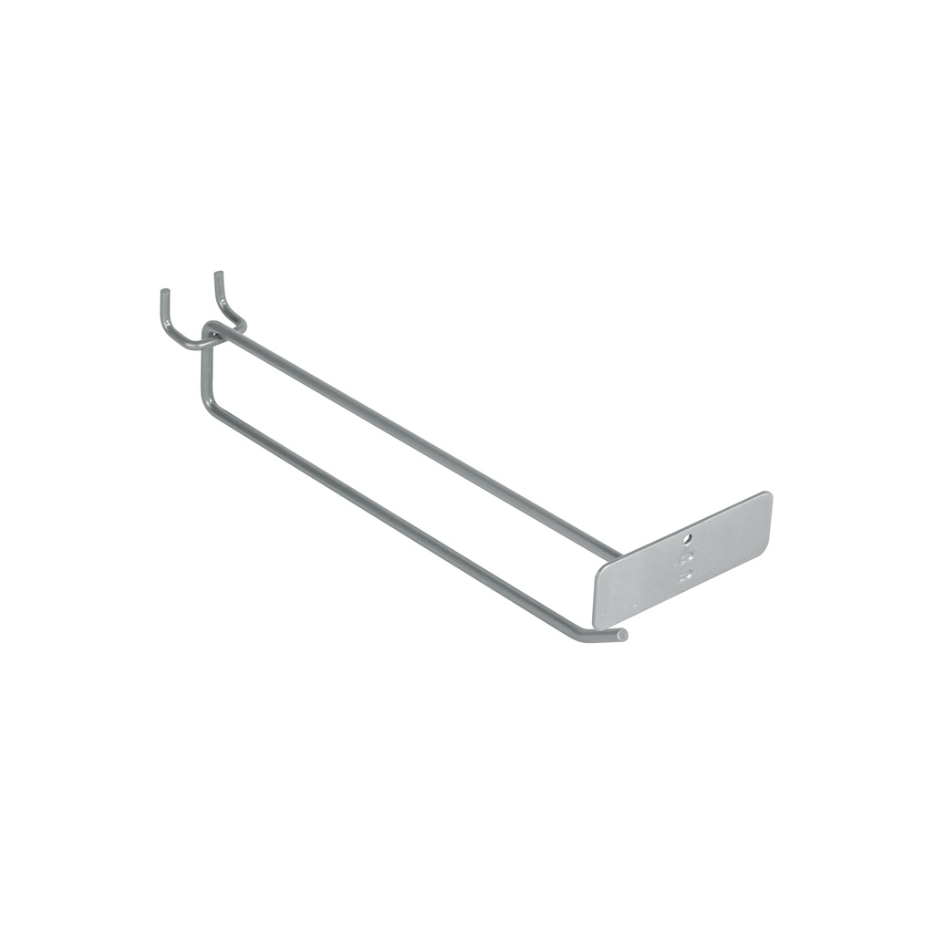 Gancho recto 9' con portaetiqueta para perfocel y ranurado