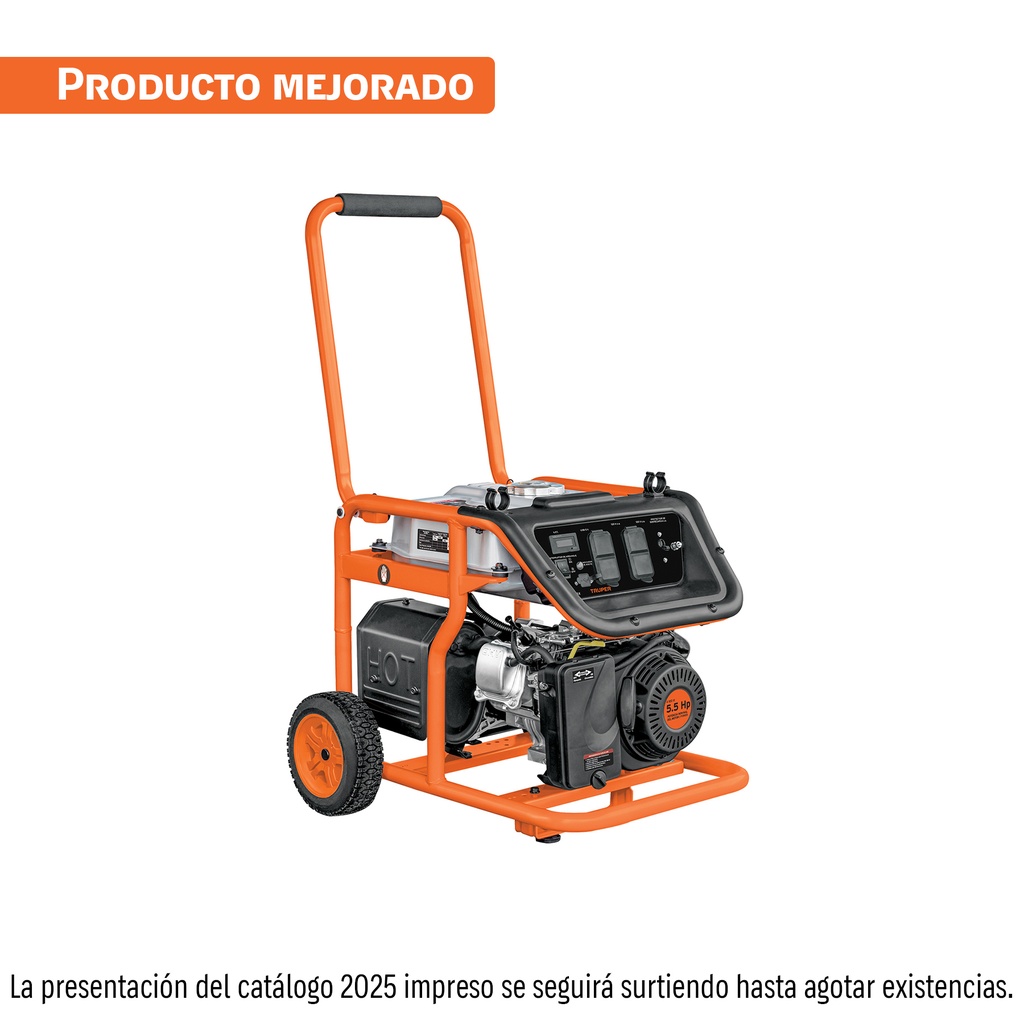 [T15341] Generador portátil 1.5 kW motor a gasolina, Truper
