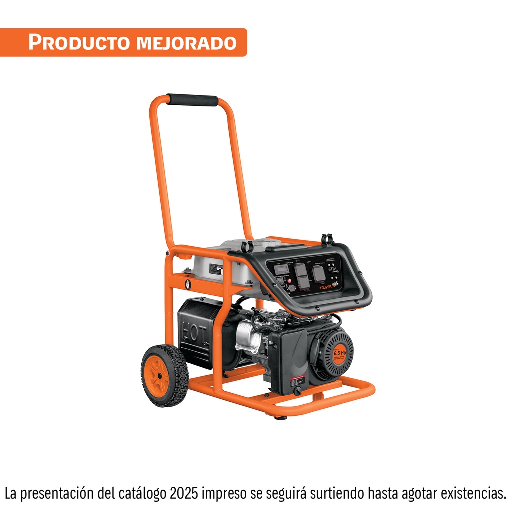 [T15342] Generador portátil 2.5 kW motor a gasolina, Truper