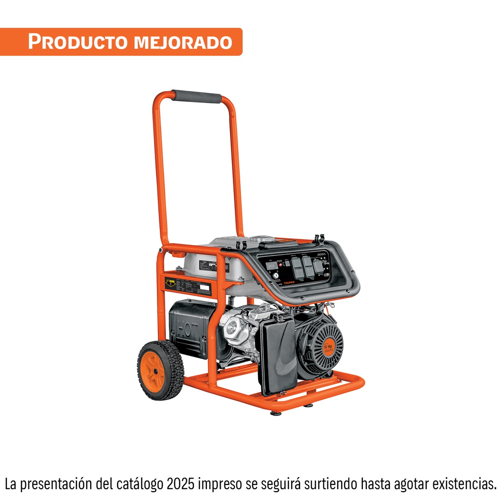 [T15343] Generador portátil 4.5 kW motor a gasolina, Truper