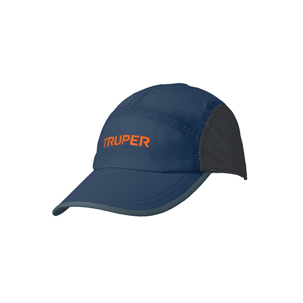 Gorra Truper color azul marino, 100% poliéster respirable