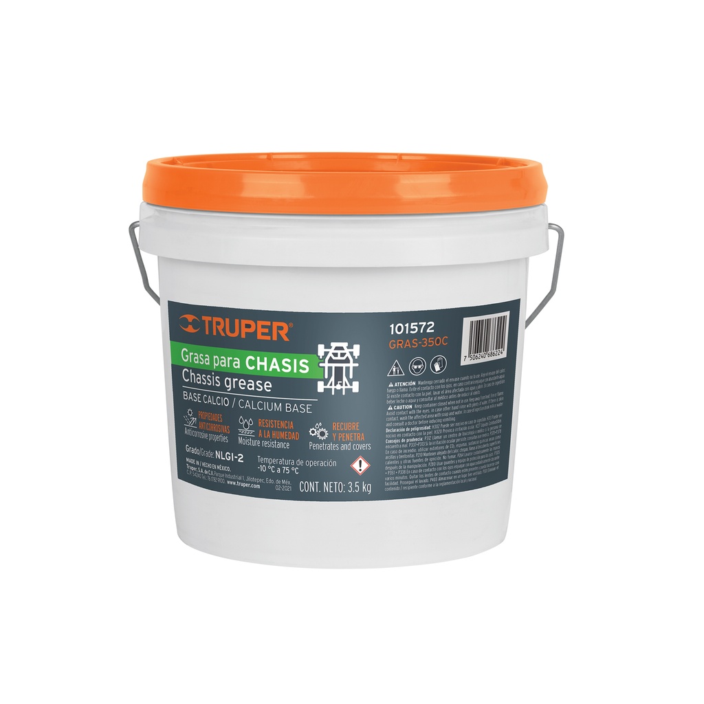 [T101572] Grasa de calcio para chasis 3.5 kg, Truper