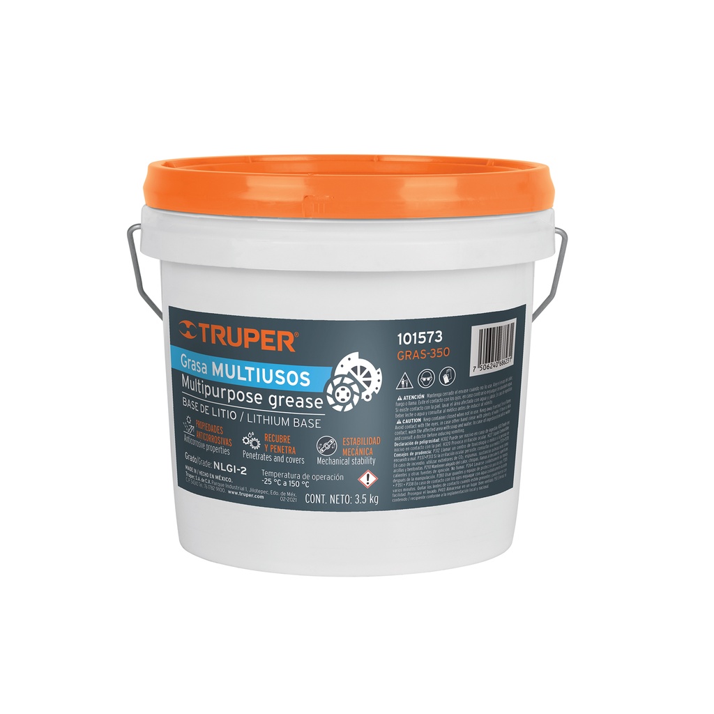[T101573] Grasa de litio multiusos 3.5 kg, Truper