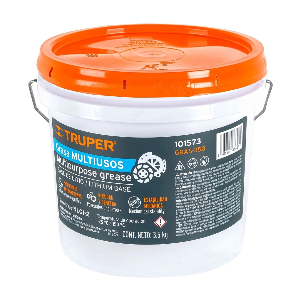 Grasa de litio multiusos 3.5 kg, Truper - Pag 275