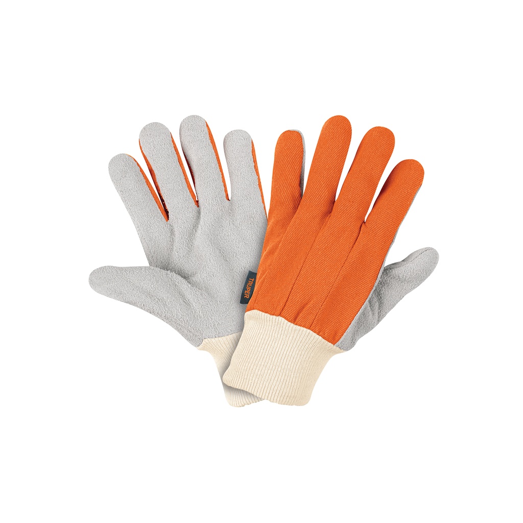 Guantes carnaza y loneta, uso ligero, Truper