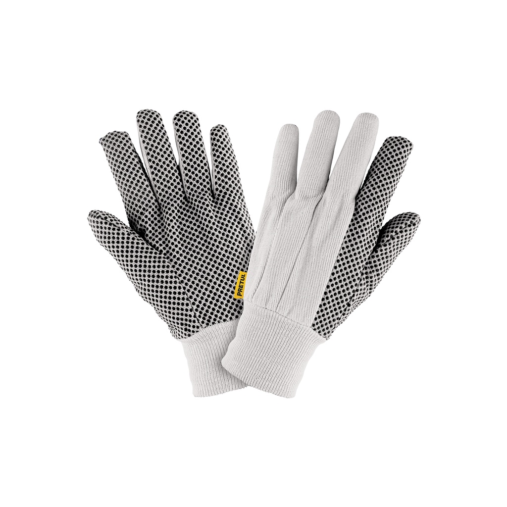 Guantes de algodón con puntos PVC en palma, unitalla, Pretul - Pag 348
